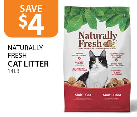 $4 off Naturally Fresh Cat Litter 14lb