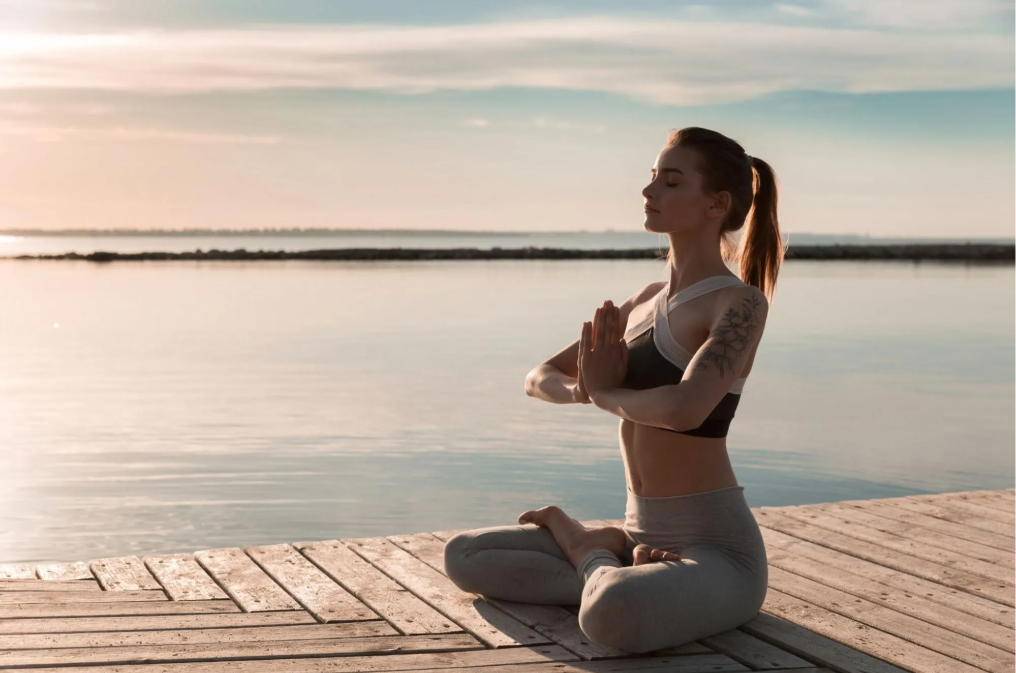 woman meditating