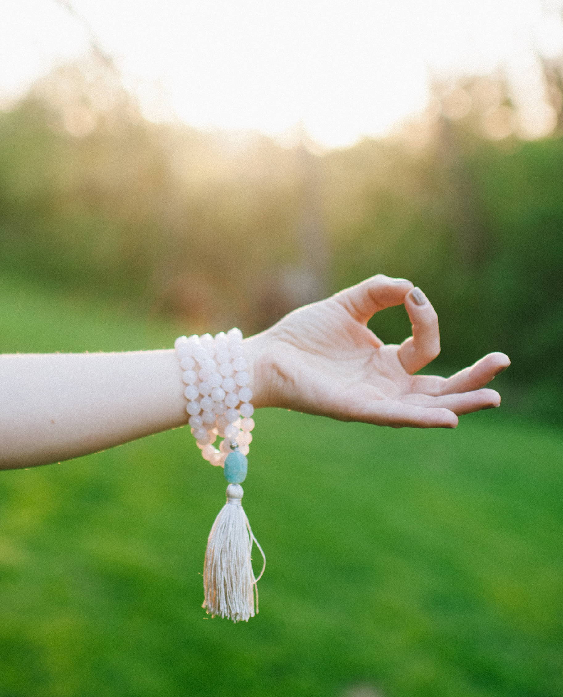 Cream Mala: 108 Bone Bead Spacers, Yoga Inspired Jewelry Making
