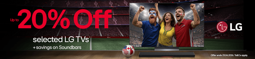 Up to 20% off selected LG TVs