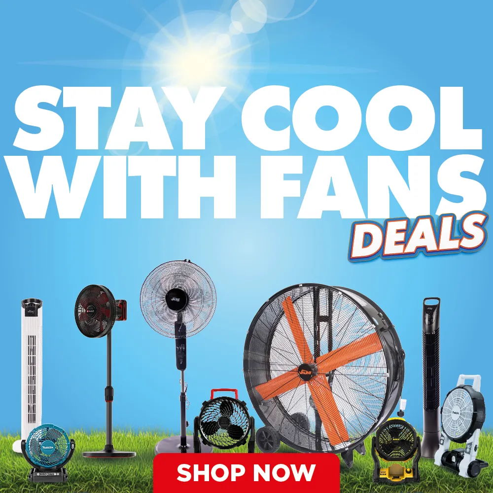 Image promoting fans with text 