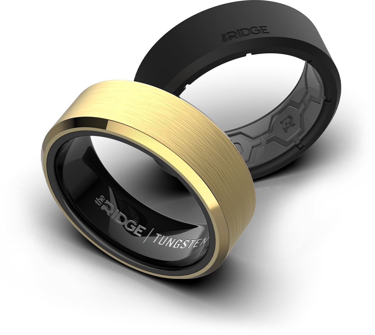 24K Gold 8MM Beveled Ring