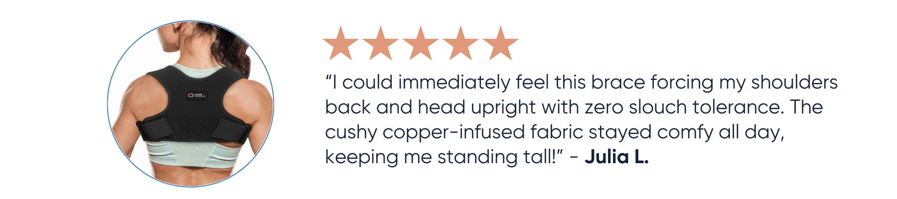 Copper-Infused Posture Corrector - Fully Adjustable w/ Custom Fit ...