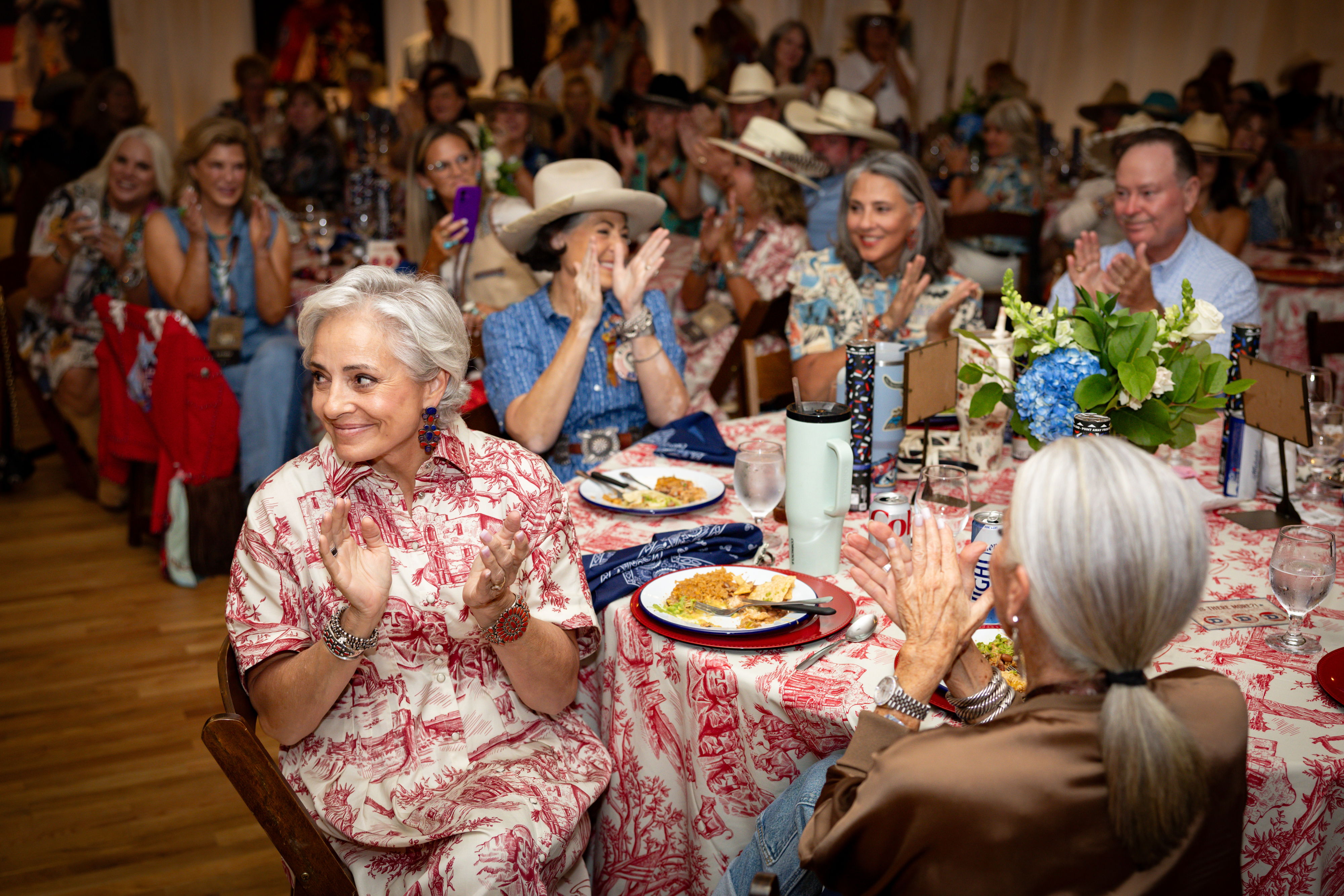 Hedy, Cheryl, and Audrey during the announcement. 