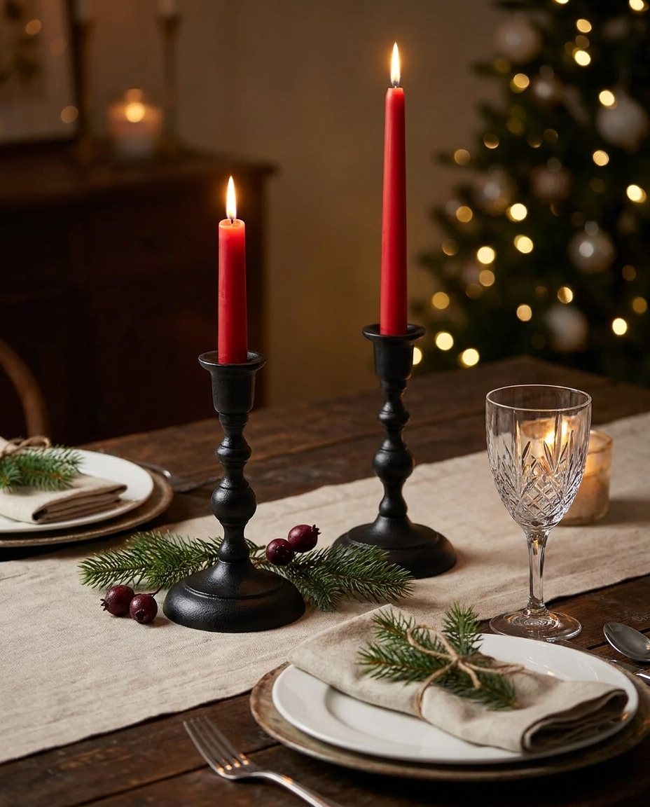 Hand-Dipped Beeswax Taper Candles