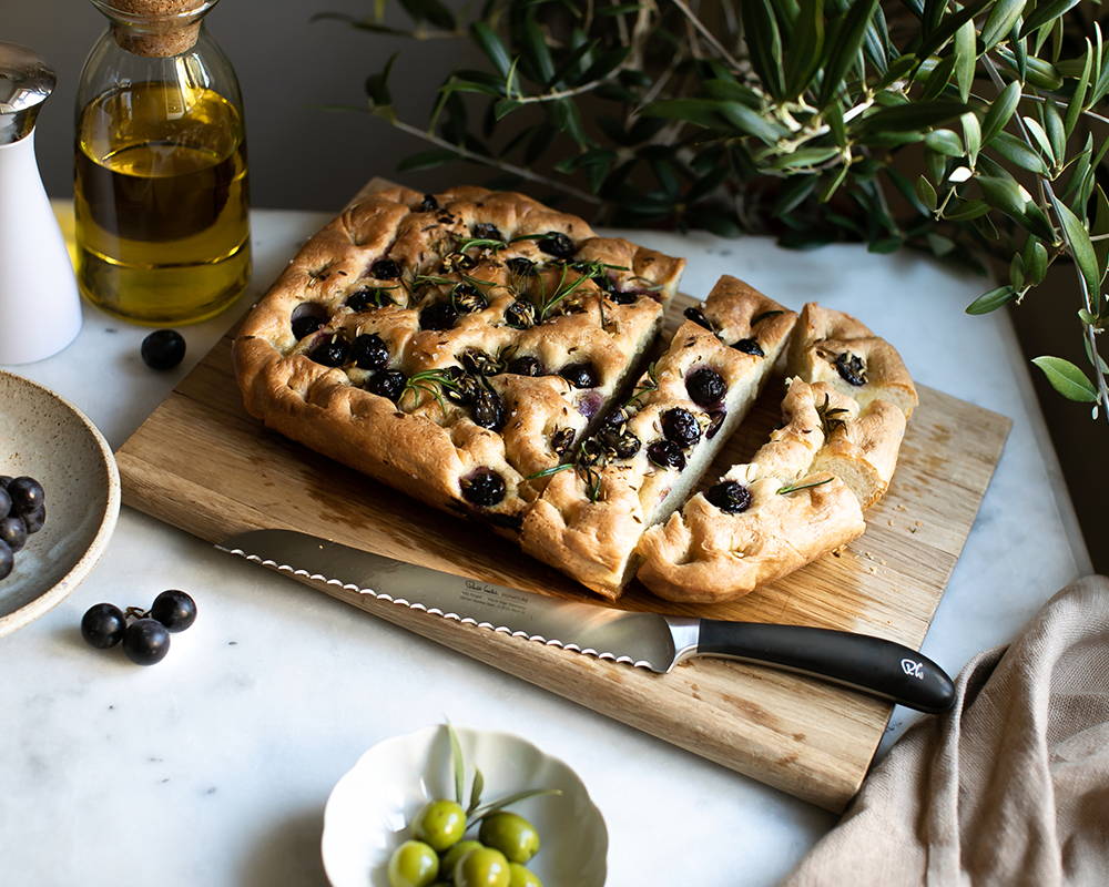 Red Grape, Rosemary and Fennel Seed Focaccia