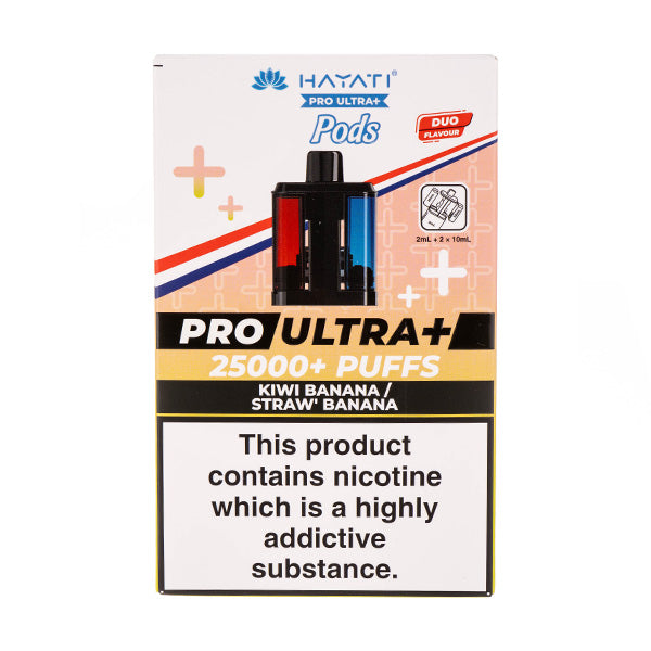 Kiwi Banana/Straw' Banana Pro Ultra 25k Prefilled Pod + Refill by Hayati