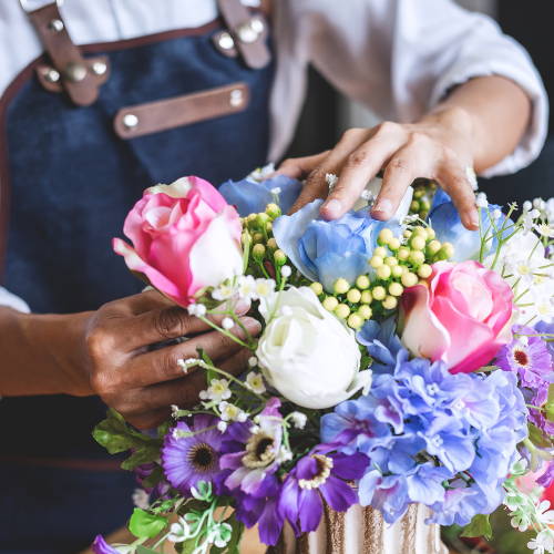 Bouquet With Artificial Flowers