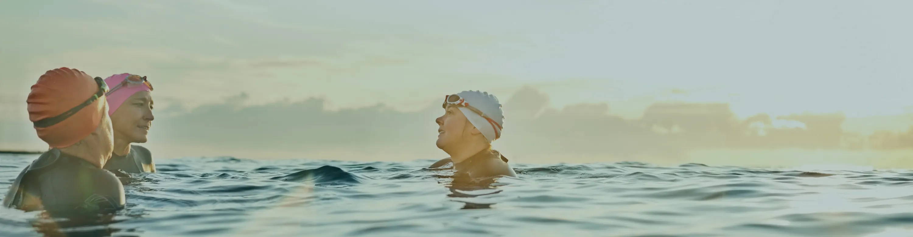 Women swimming