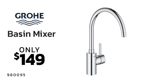 Grohe basin mixer, priced at $149. Simple and modern design.