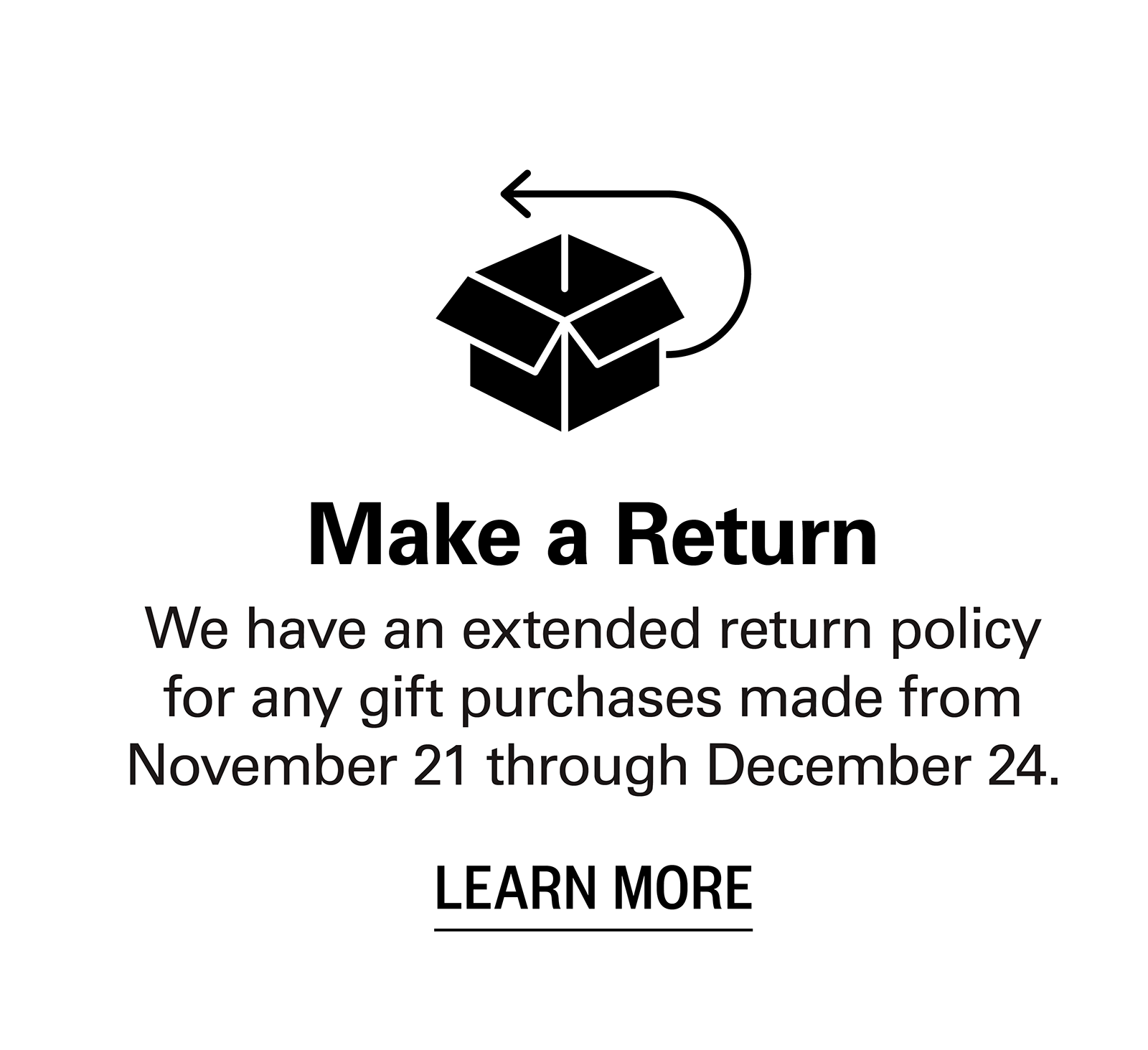 extended holiday return policy