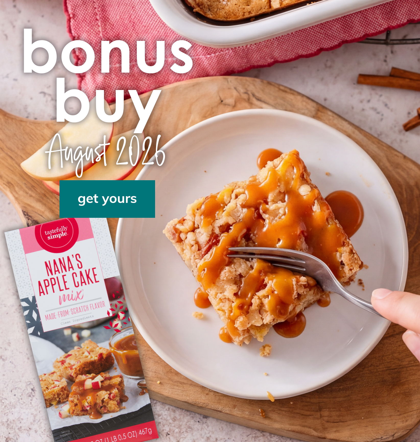 bonus buy | august 2026 | get yours | nana's apple cake mix