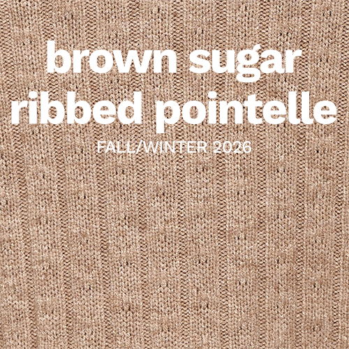 Miik's brown sugar ribbed pointelle fabric swatch