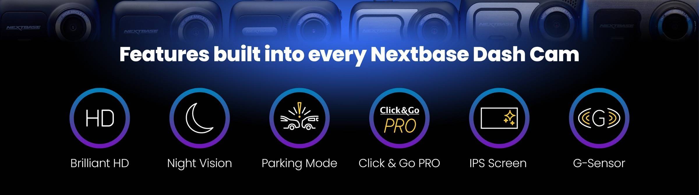 Features built into every Nextbase Dash Cam