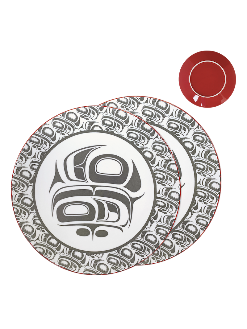 Porcelain Art Dinner Plates (Set of 2) - Transforming Eagle