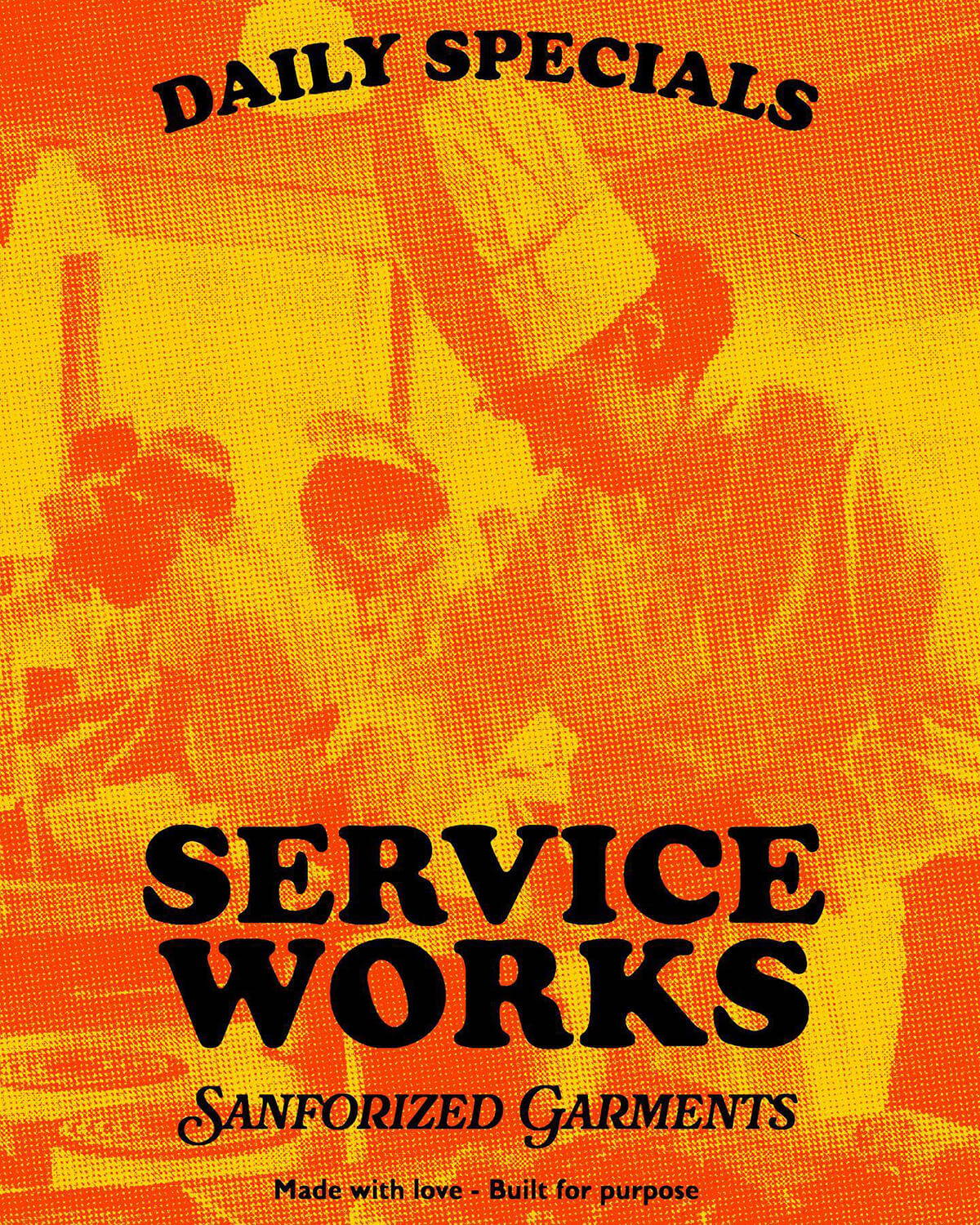 A Service Works graphic poster.