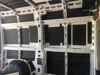 van sound deadening applied to walls