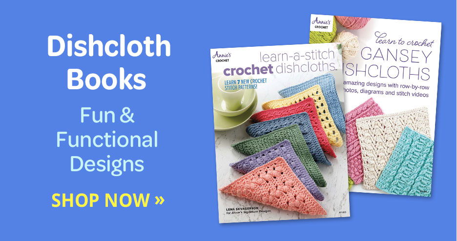 Dishcloth books showcasing fun and functional crochet designs. Shop now!
