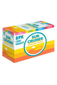 Packaging for Sun Cruiser 8-pack variety cans.