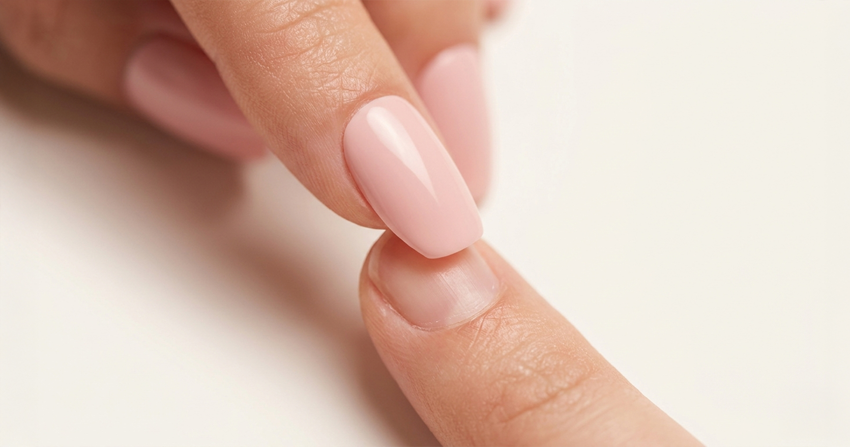  Demonstration of placing a press-on nail at the cuticle line first for a natural and seamless press-on nail application