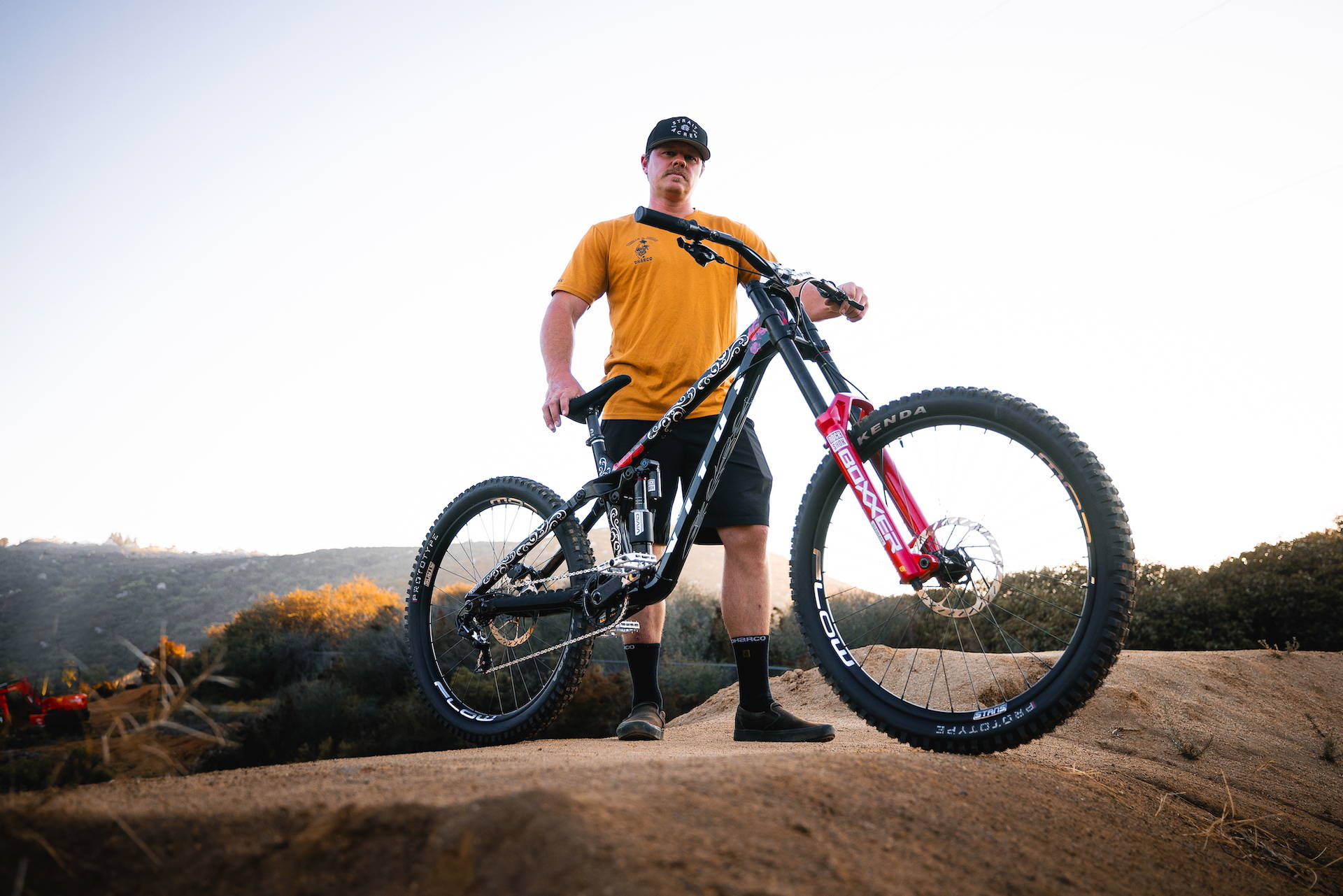 Kyle Strait with his custom VT-01 downhill bike built for Red Bull Rampage 2023 