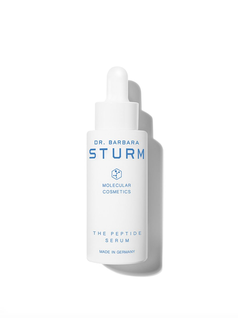 Bottle of Dr. Barbara Sturm The Peptide Serum on a white background.
