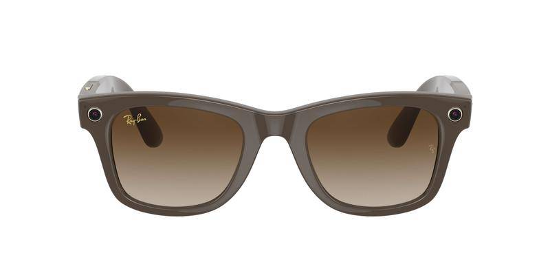 Ray Ban Stories - RW4002 Brown/Gradient Brown Square Men Sunglasses - 50mm