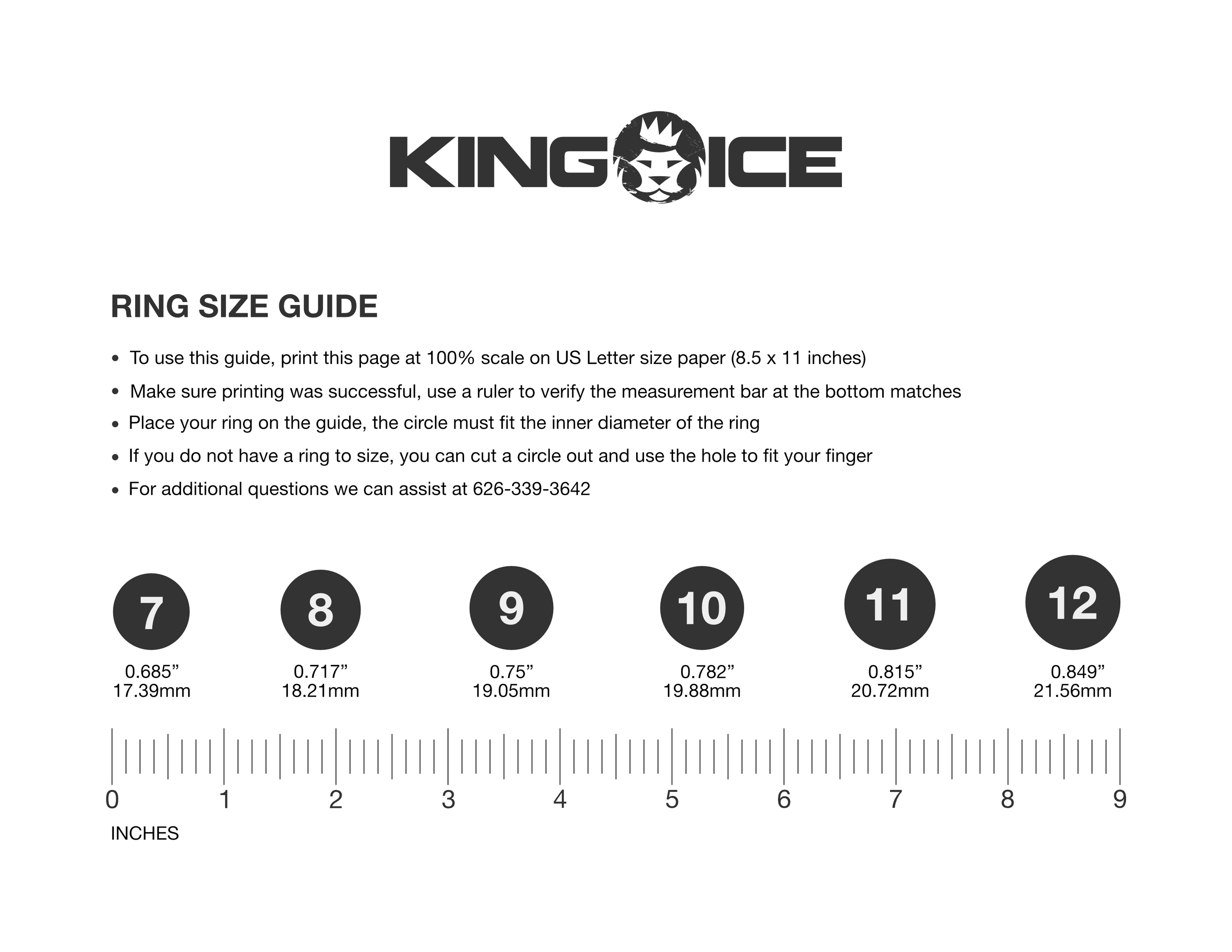 Jewelry and Apparel Size Guides