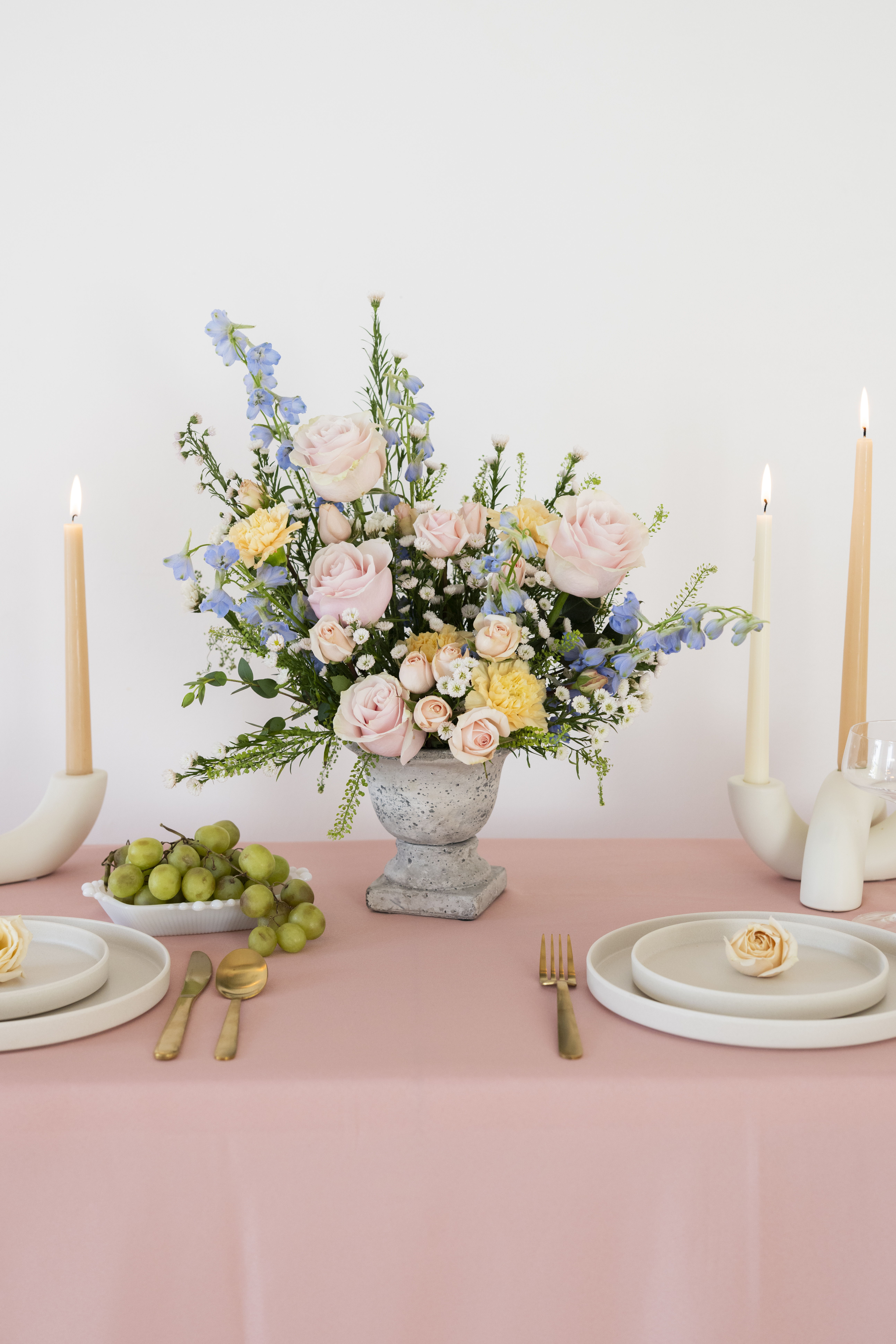 soft wildflower premade centerpiece