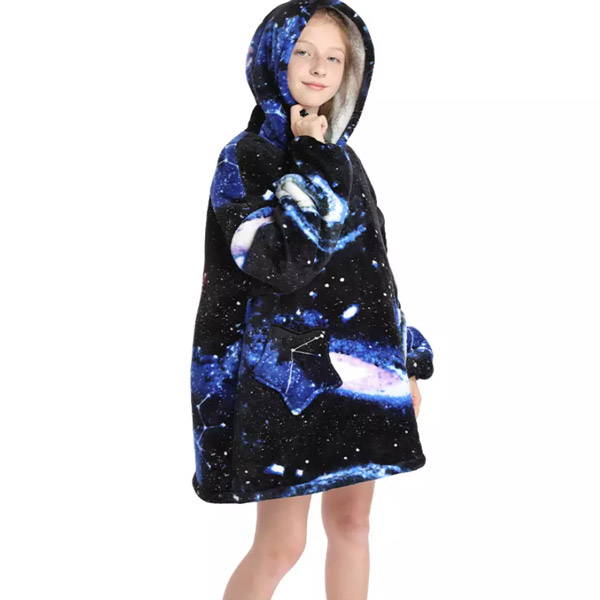 kids galaxy hooded blanket