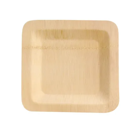 A square wood plate