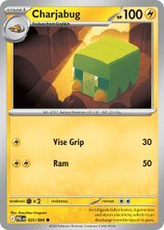 Charjabug Pokémon card featuring abilities Vise Grip and Ram.
