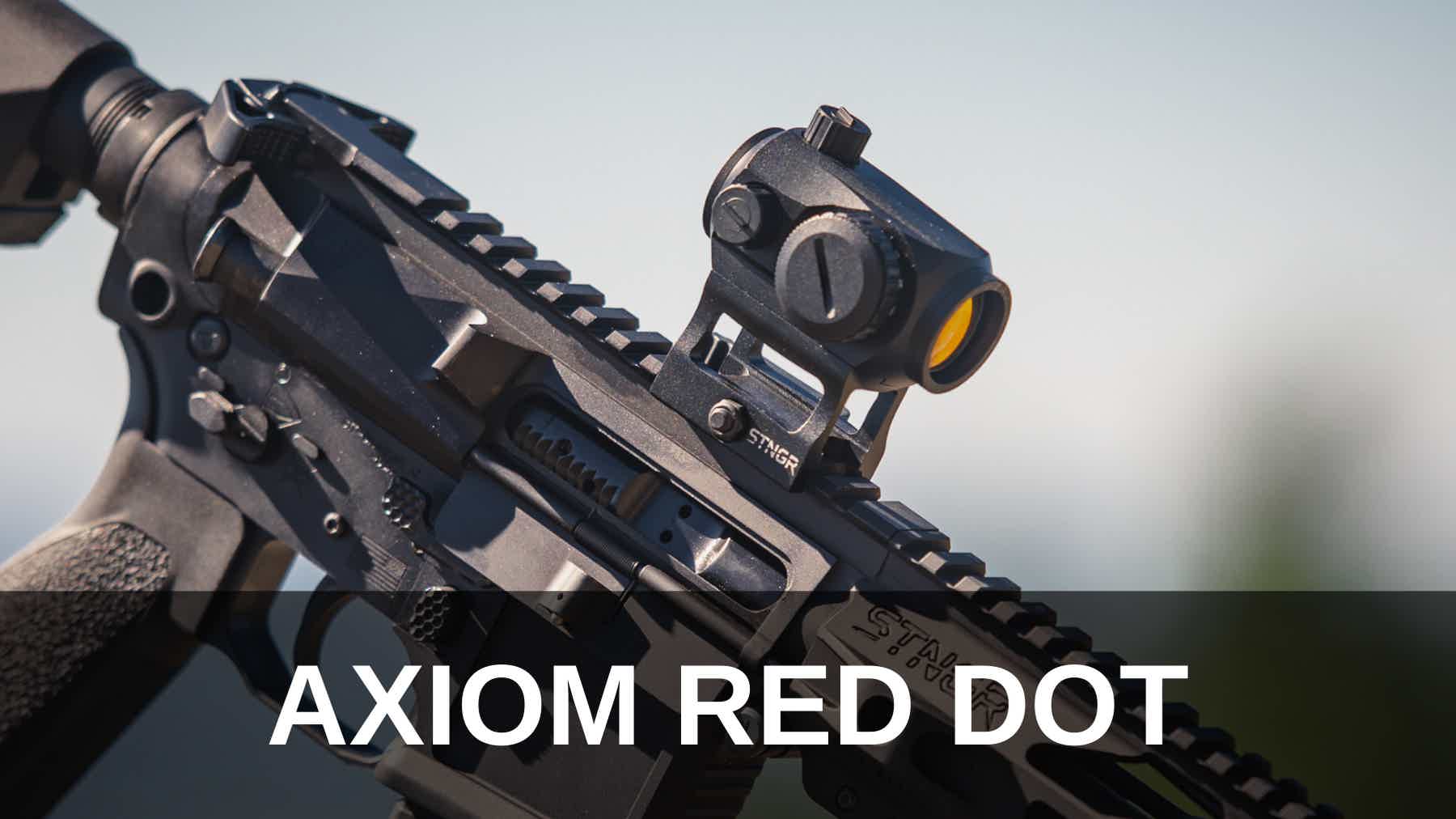 STNGR Axiom red dot sight on an AR-15