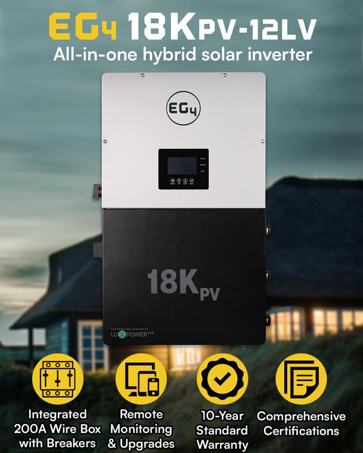 EG4 18kPV - 12LV all in one hybrid solar inverter