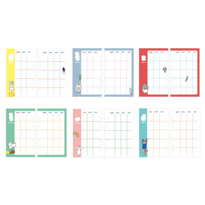 Monthly plan - ROMANE Donat Donat twinkle 6-ring dateless weekly planner