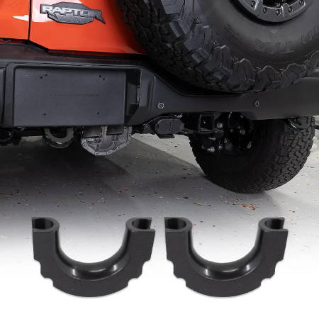 IAG I-Line Rear Bumper Black TPE Tow Loop Cover Pair for 2021+ Ford Bronco