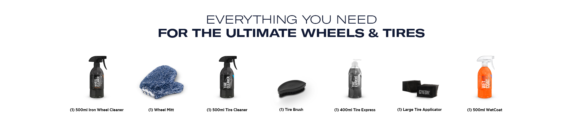 Gyeon Q²M Tire and Wheel Cleaning Kit - GY4702KT1