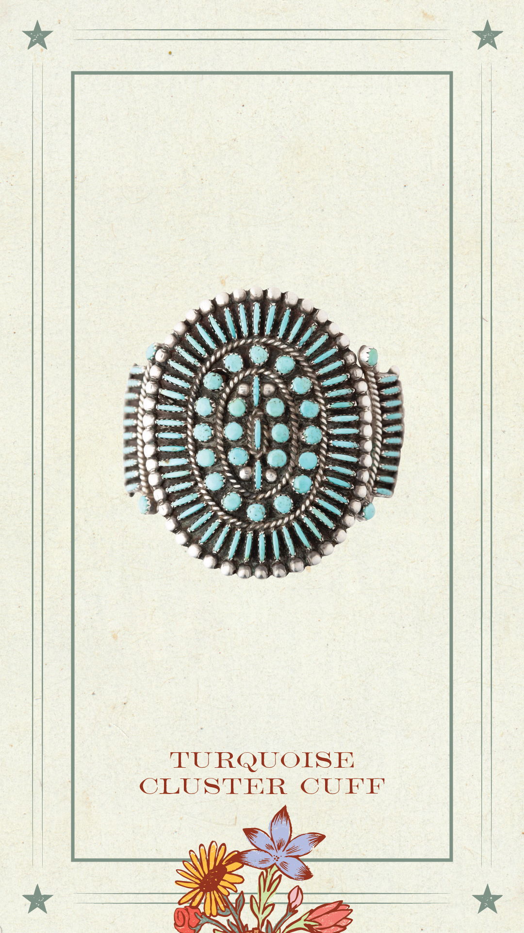 Mothers Day Gift Guide, Turquoise Cluster Cuff