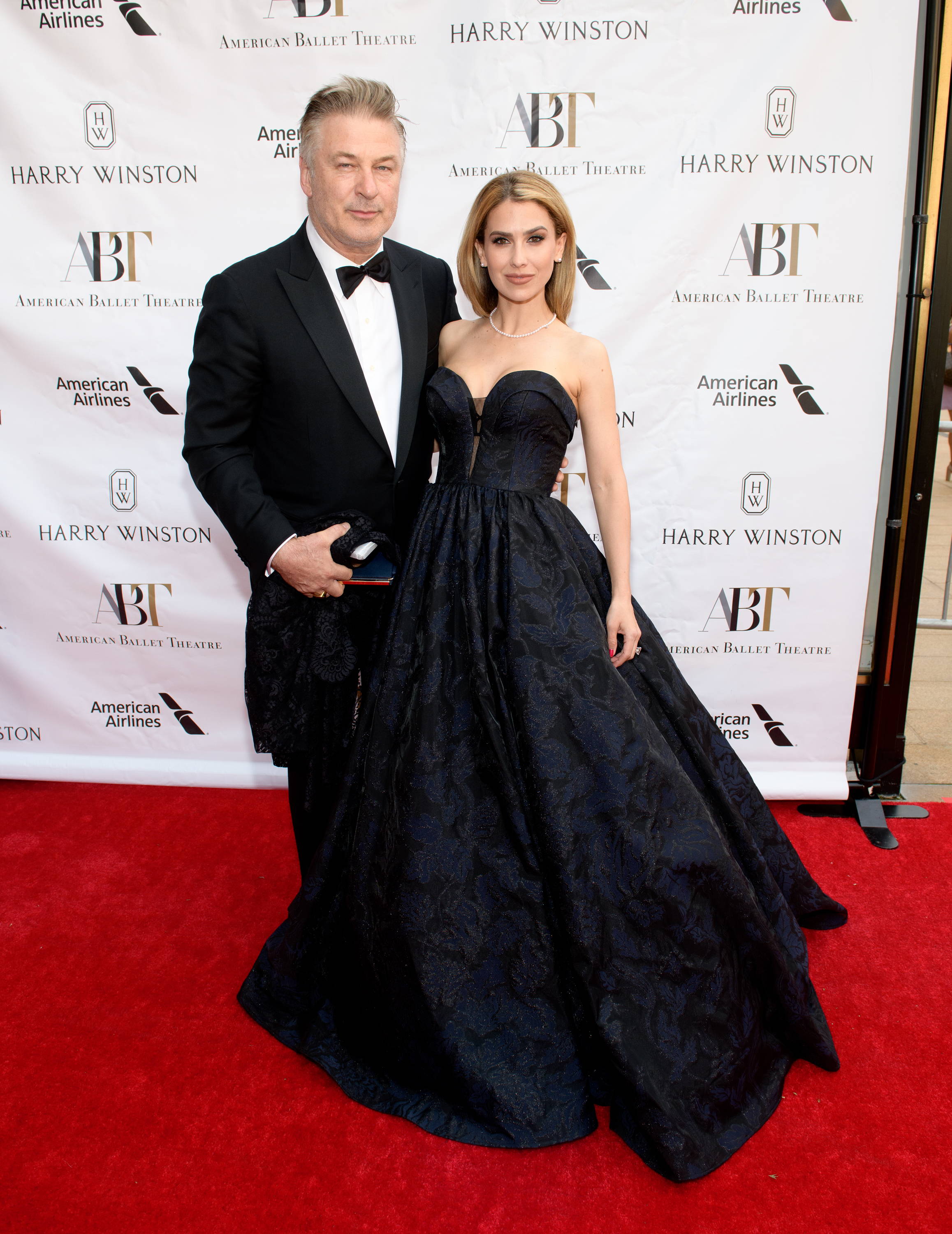 Hilaria Baldwin looked beautiful in Badgley Mischka Couture at the American Ballet Theatre Spring Gala in NYC on May 20, 2019.