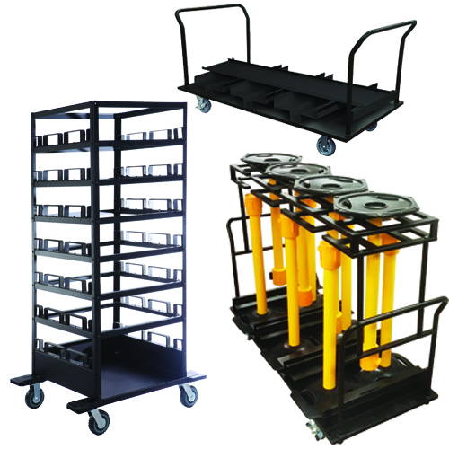 Stanchion Moving Carts & Post Storage Solutions