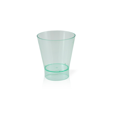 A round greenish translucent cup