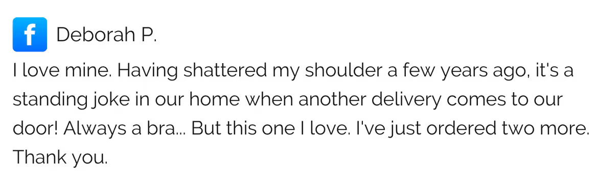 bra for shattered shoulder