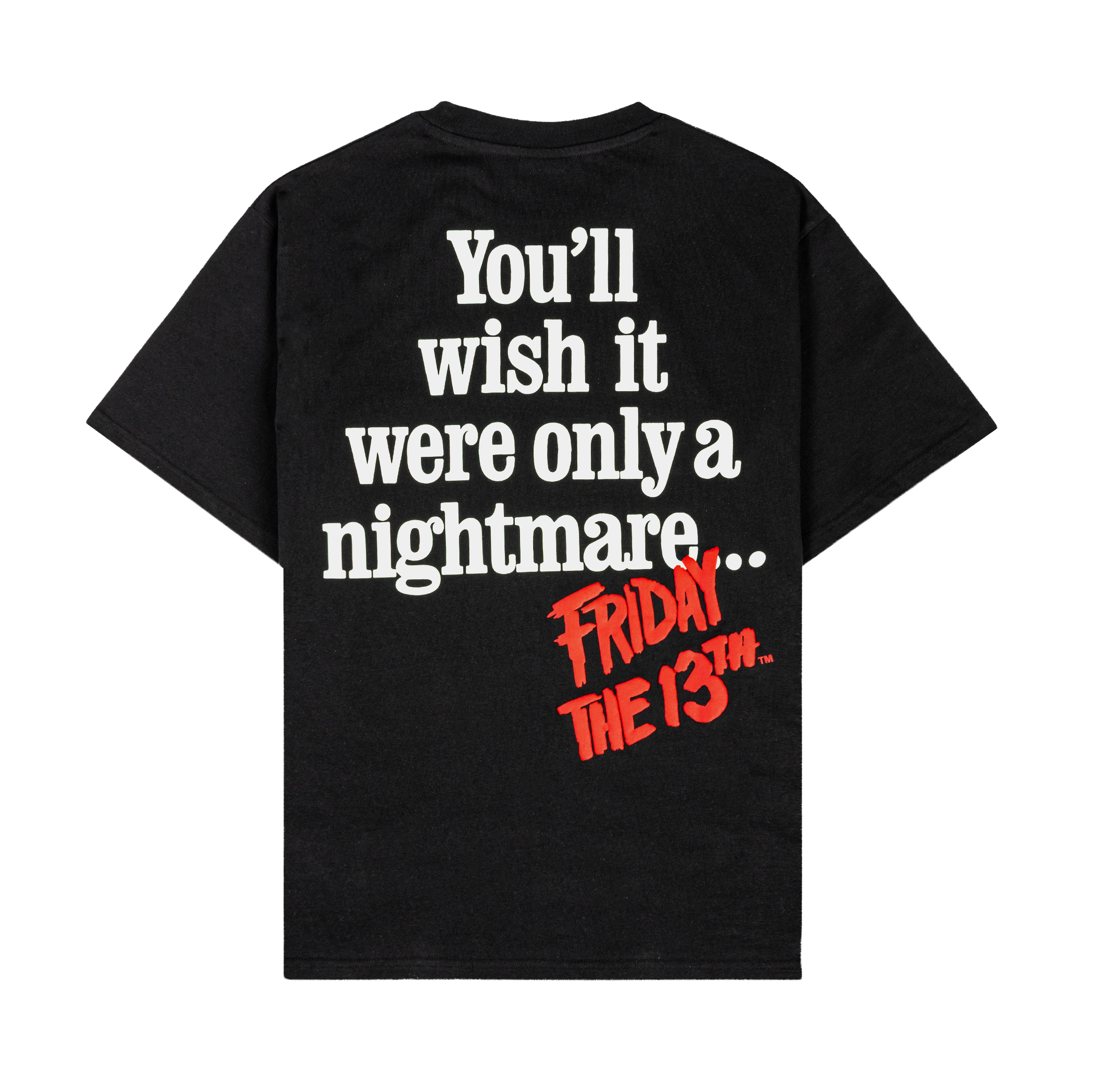 Black t-shirt featuring Jason Voorhees and 