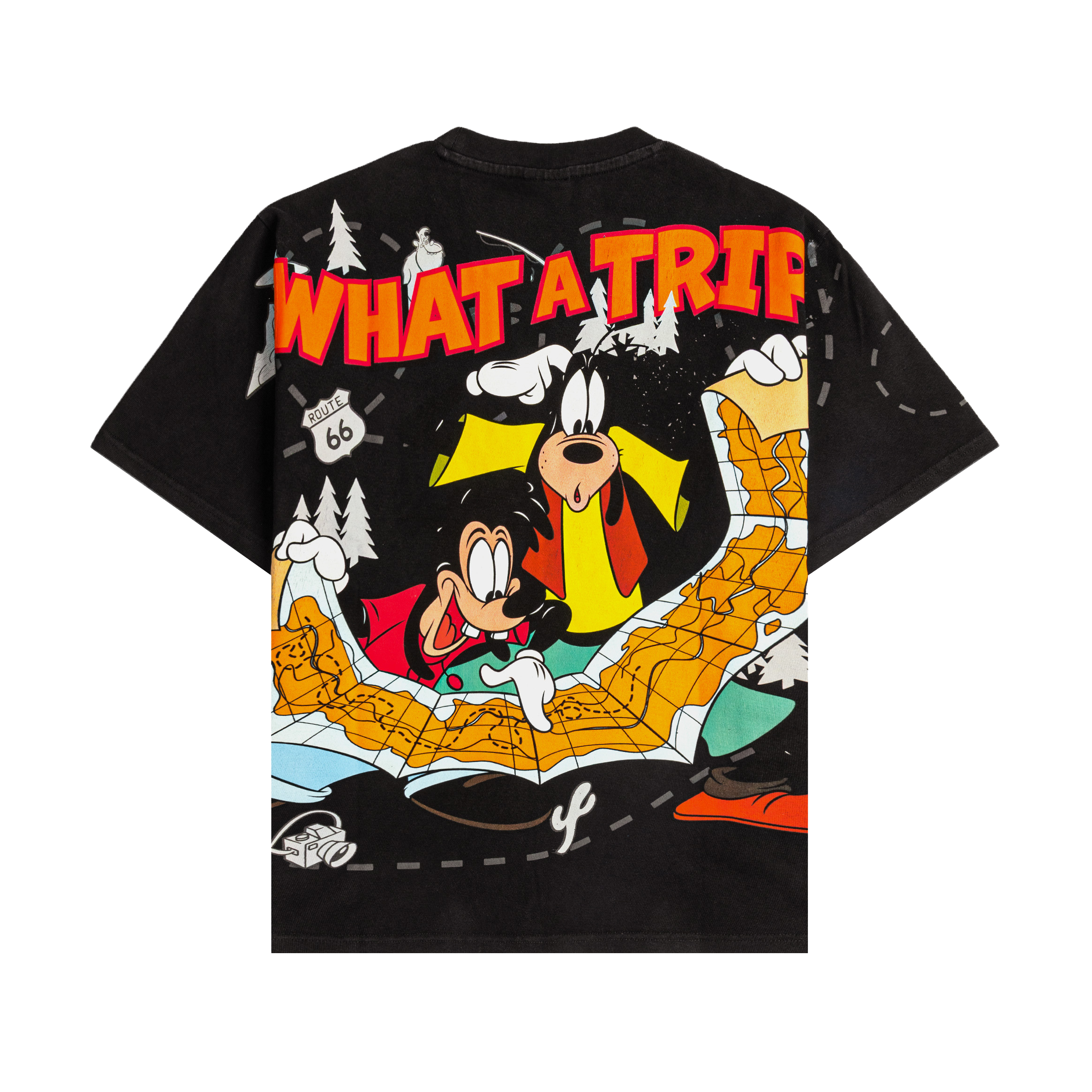 Black t-shirt featuring 
