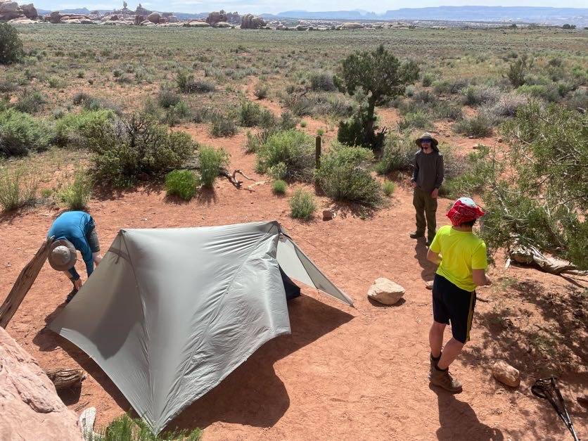 Canyonlands National Park - Camp set up