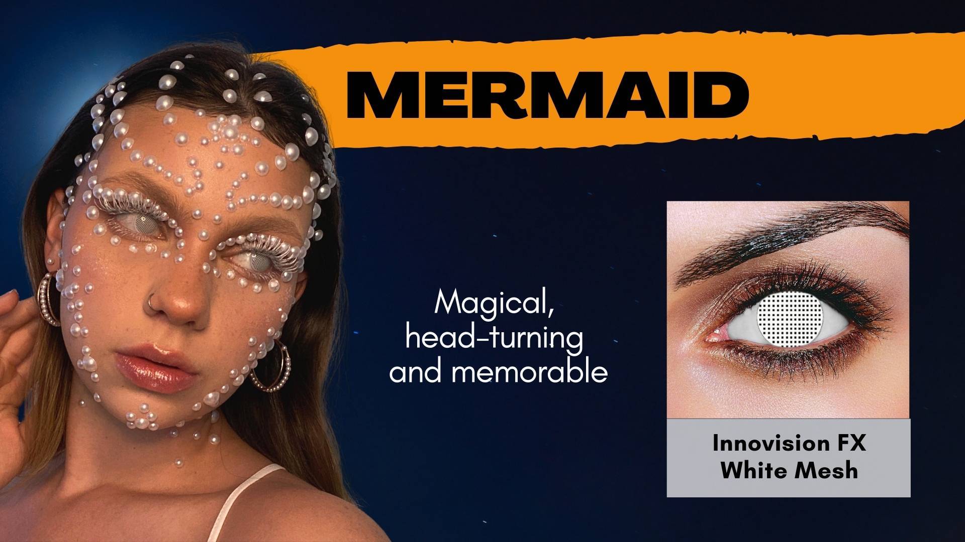 Mermaid Halloween Look Color Contact Lenses