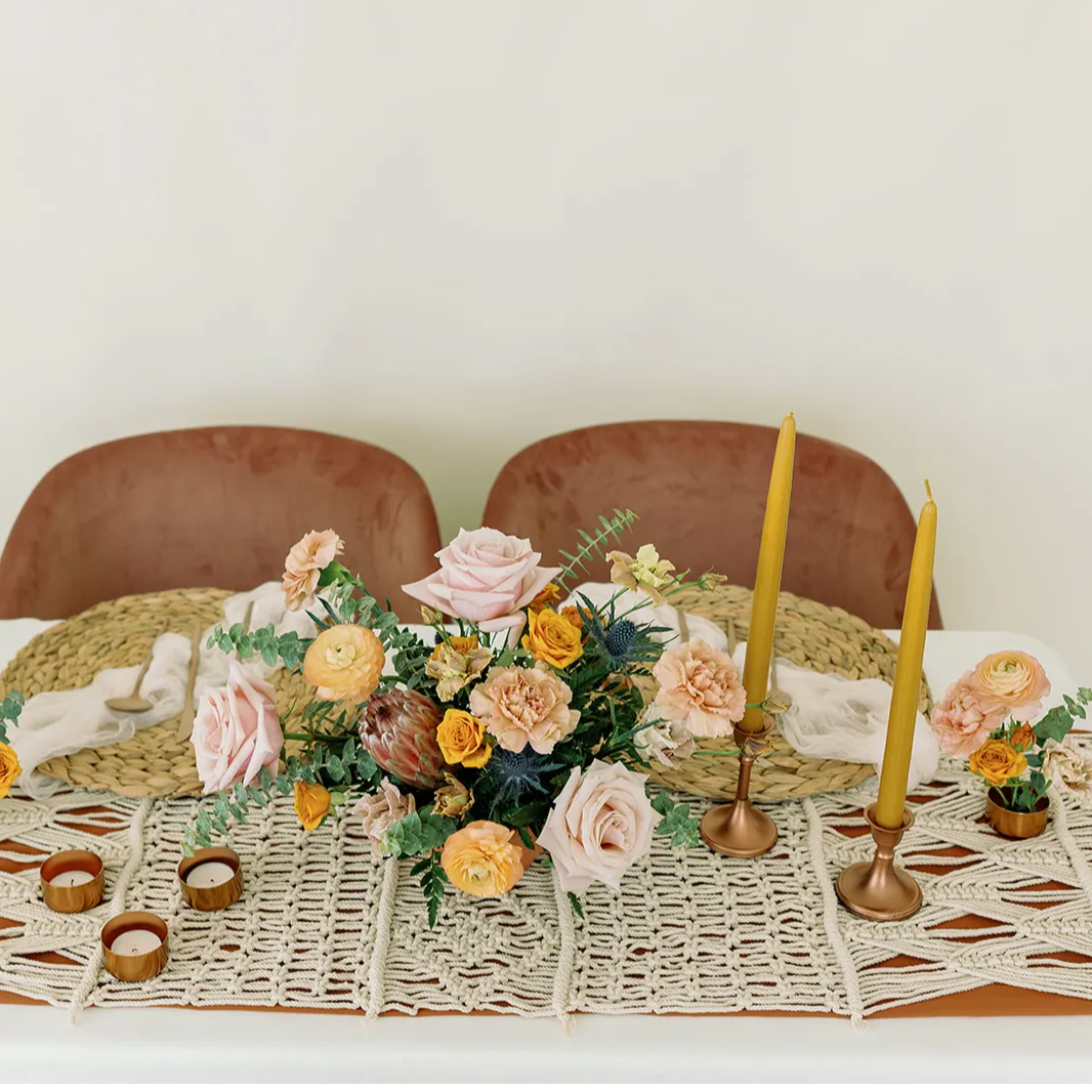 boho and rustic place settings