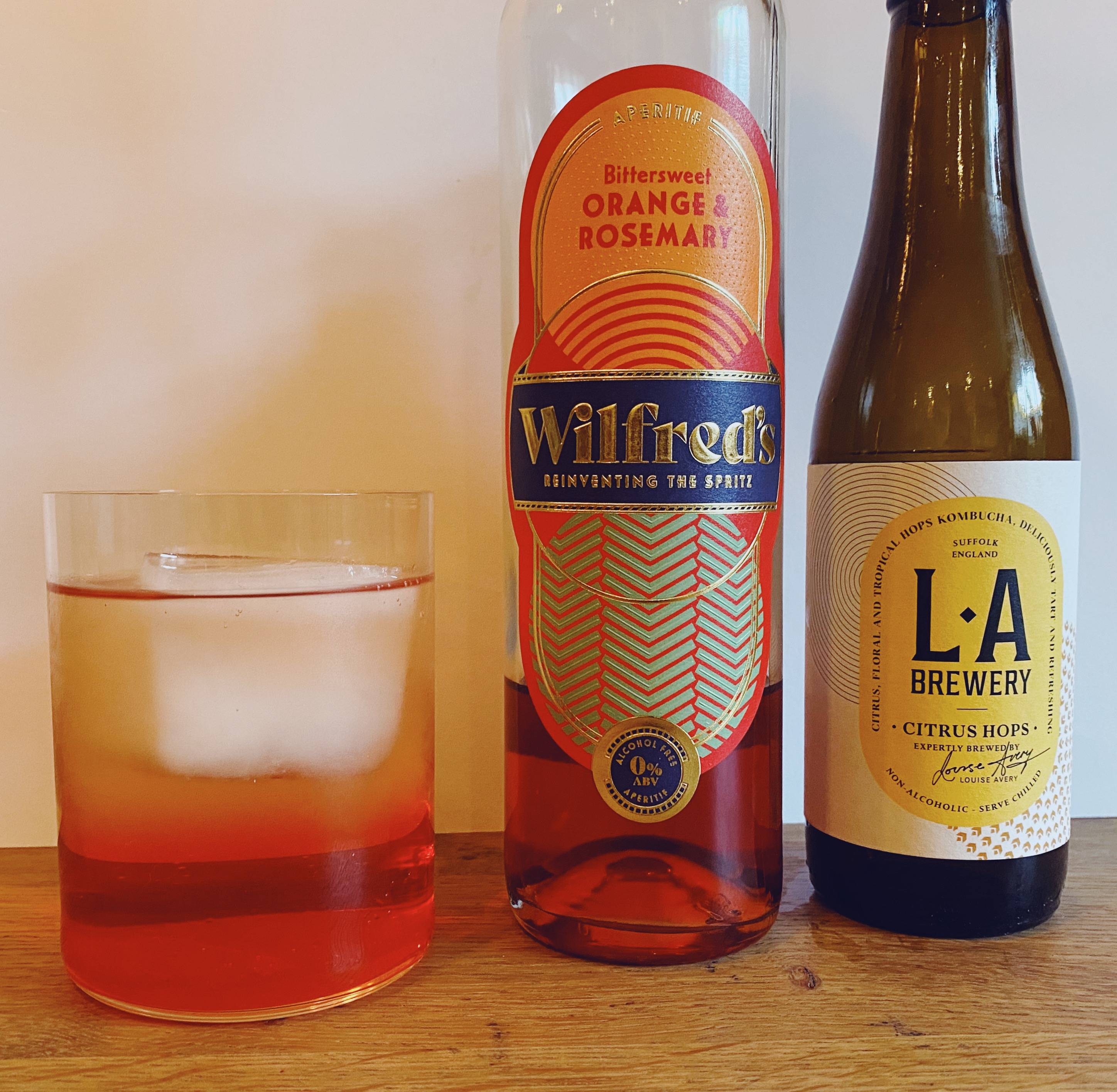 Hoppy Negroni kombucha non-alcoholic cocktail