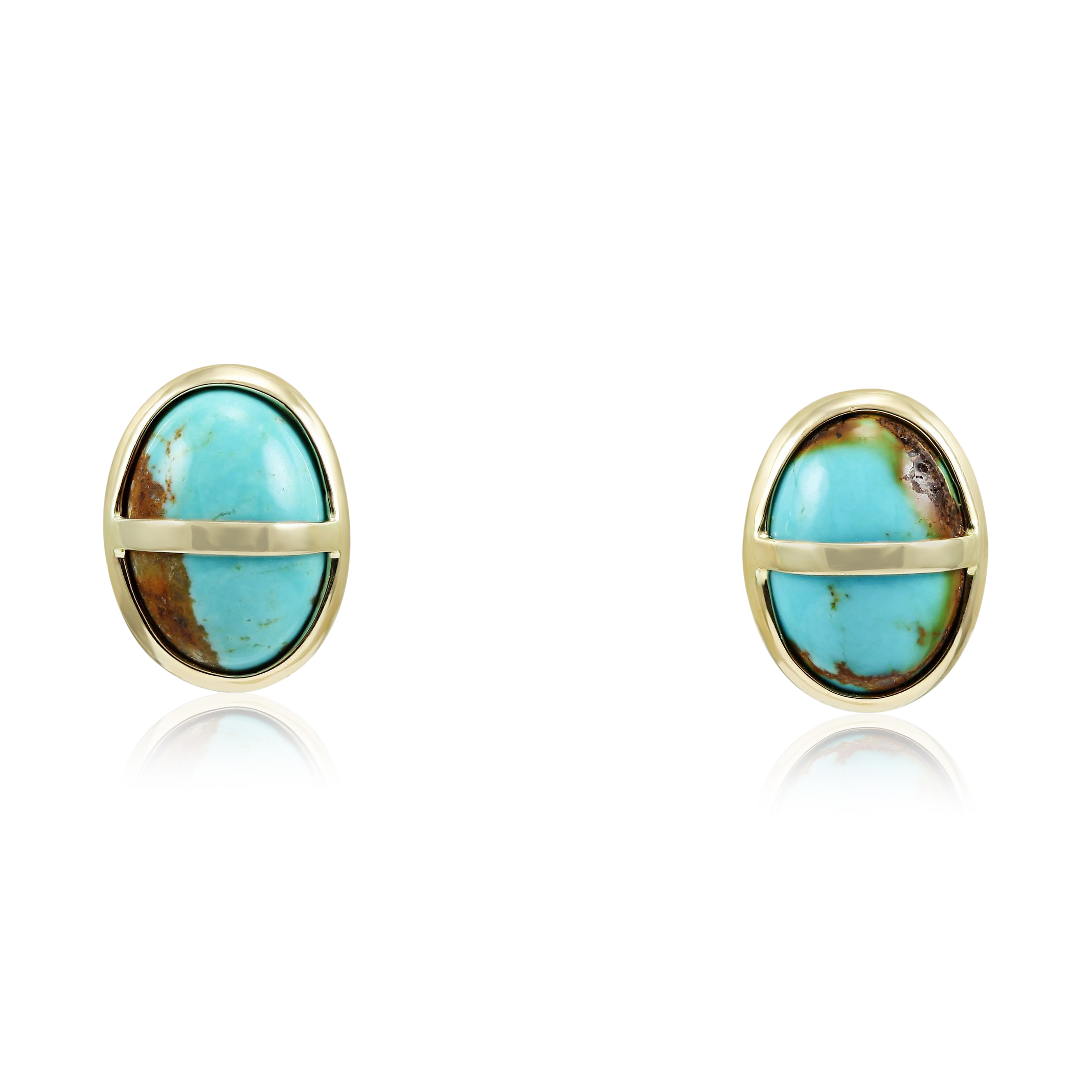 turquoise stud earrings by Nina