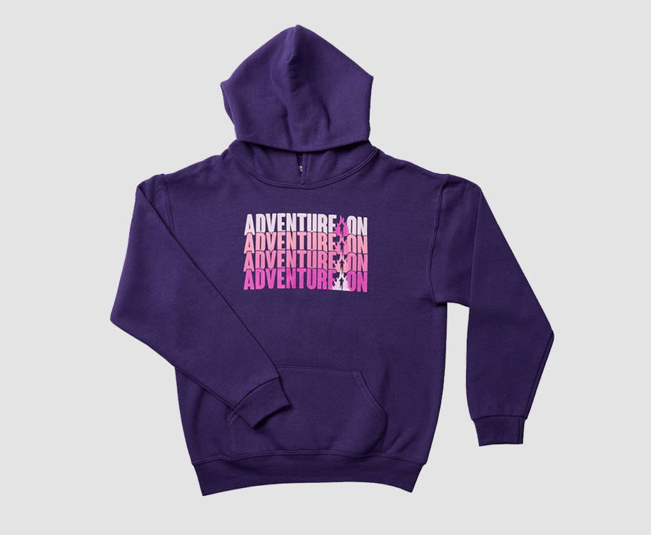 An image of a purple kids Tough Mudder hoodie
